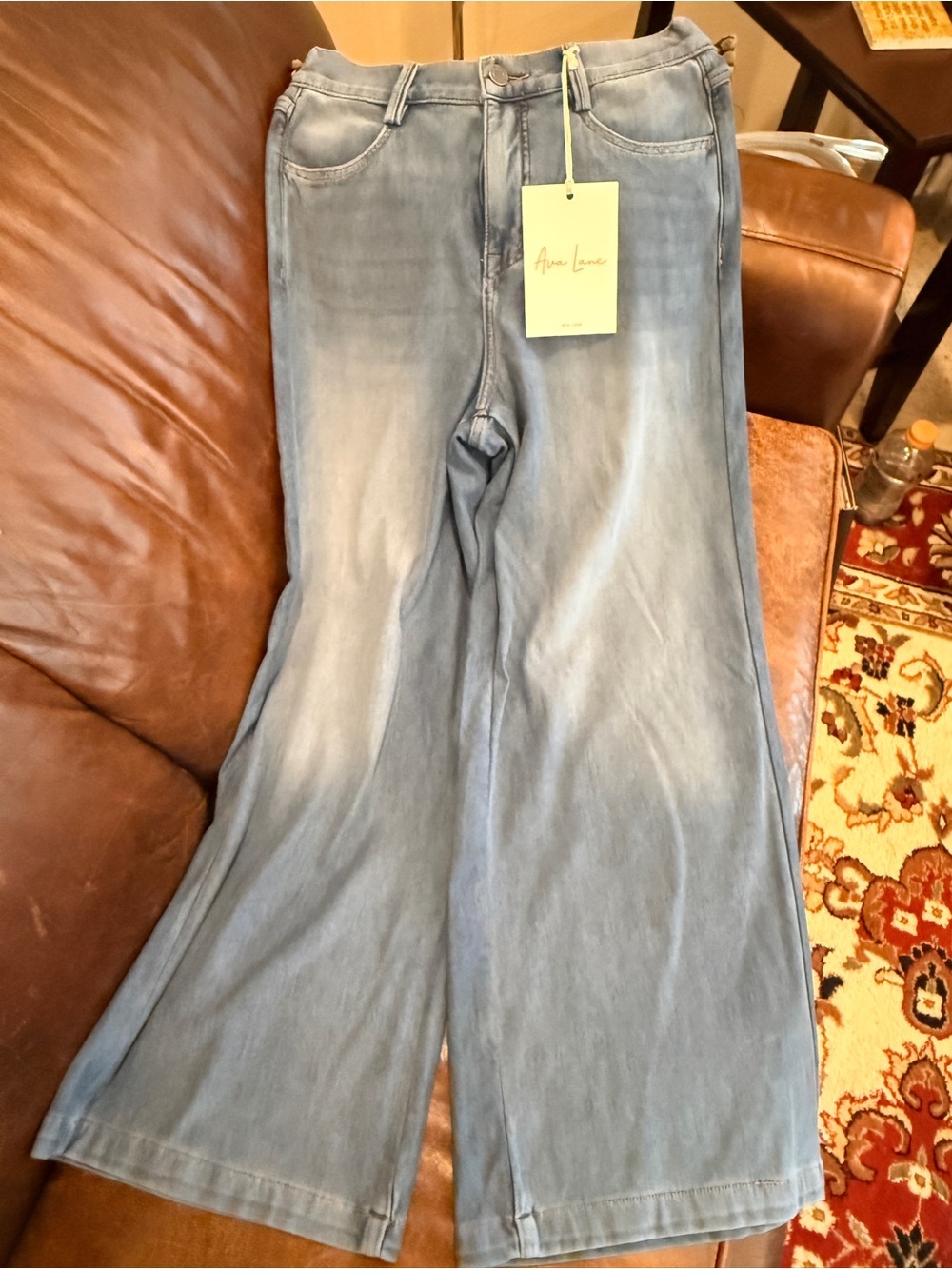 Ava Lane “Rae” High-Rise, Tummy Control, Wide Leg Jeans, Soft Touch Denim